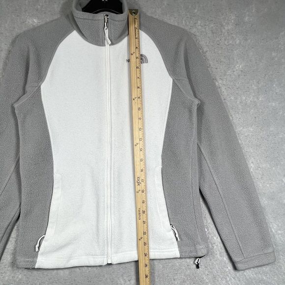 The North Face Women’s White And Gray Full Zip Fleece Jacket Size Small - Picture 5 of 13